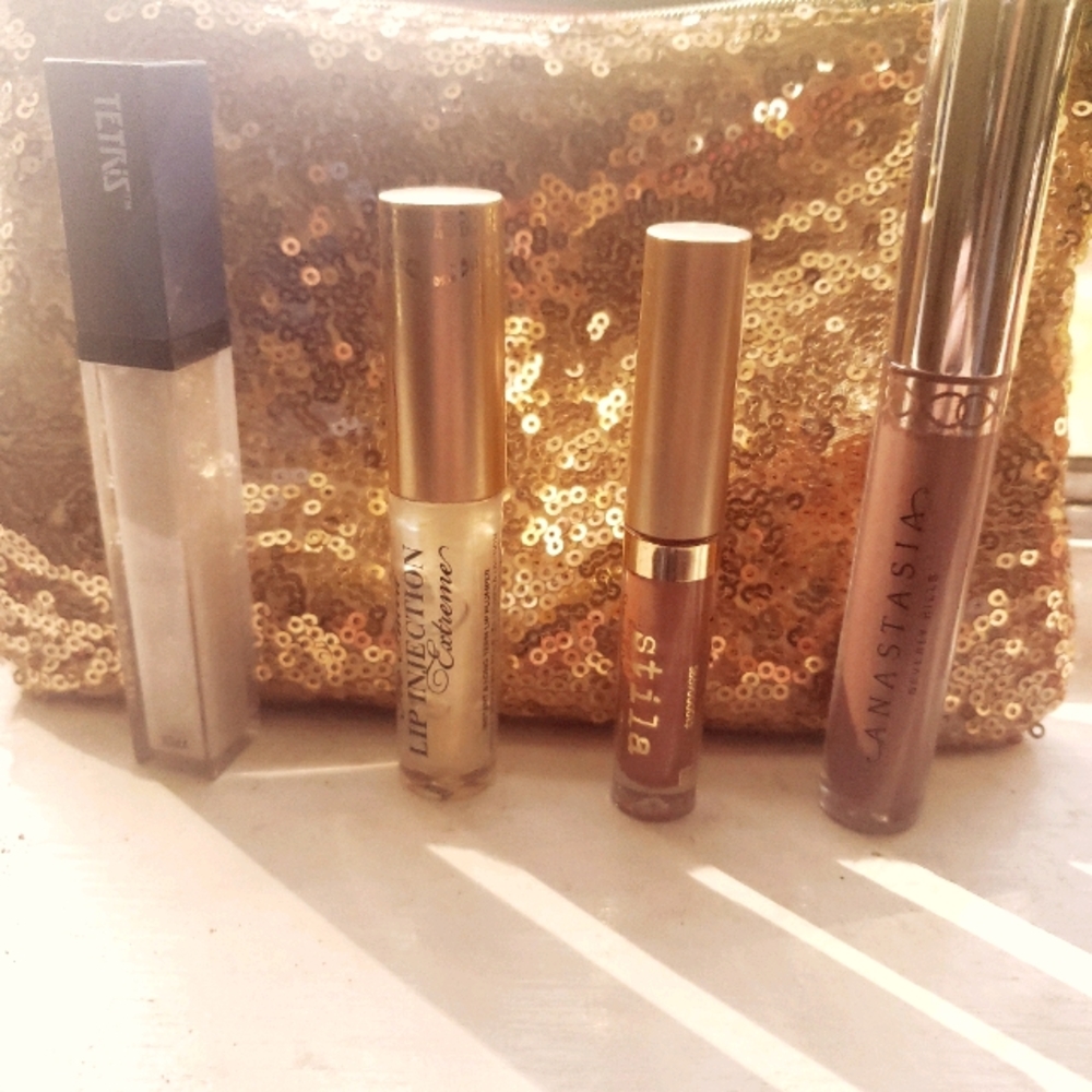 ALL 4 Glosses: Anastasia BH, Stila, Too Faced, Tetris lipgloss